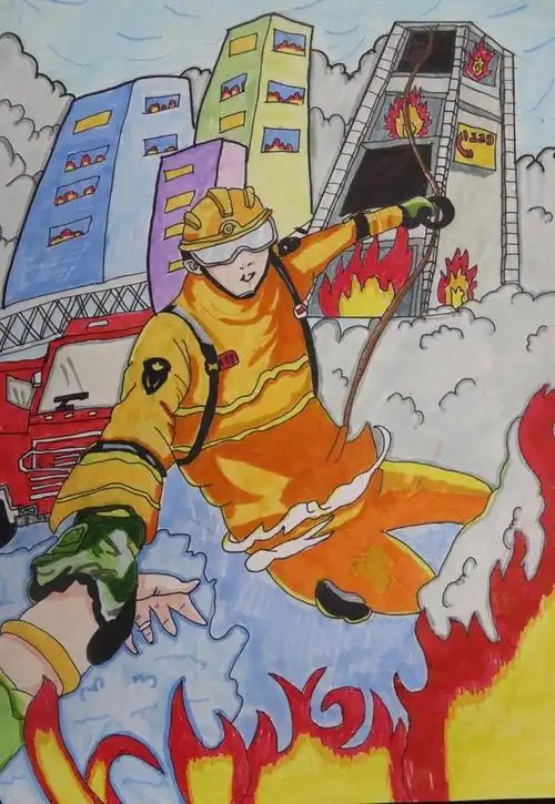 119宣传月|消防主题绘画火热投票中!你pick哪个?