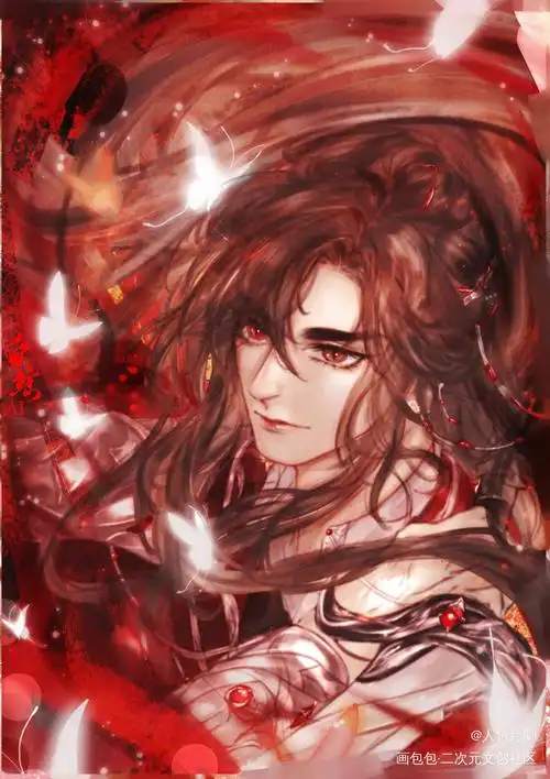 天官赐福_天官赐福花城古风厚涂水彩头像插画同人约稿板绘绘画作品