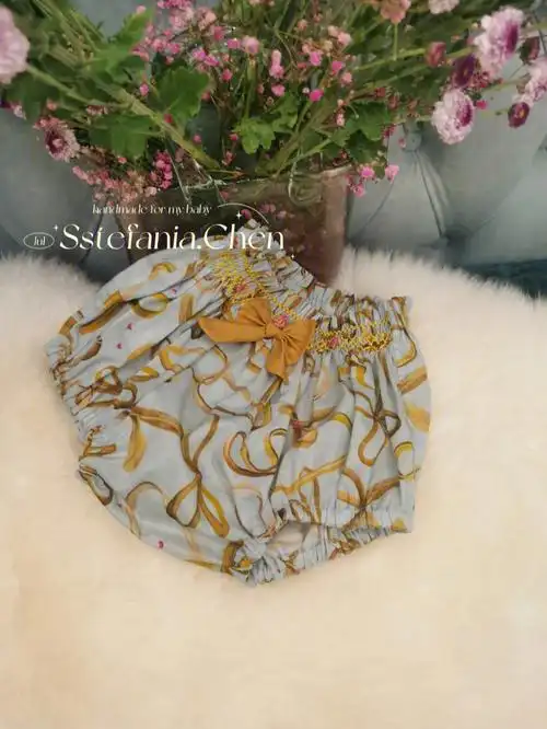 可可爱smocking南瓜裤