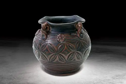 宋 磁州窑剔花四系罐