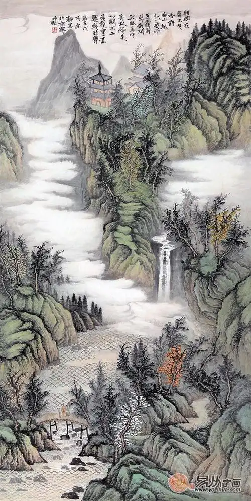 山水画家余静的绘画作品鉴赏,富有诗意的山水画