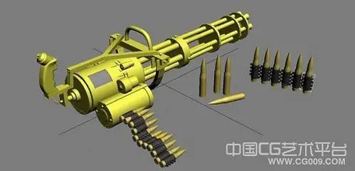 加特林重机枪3d模型下载