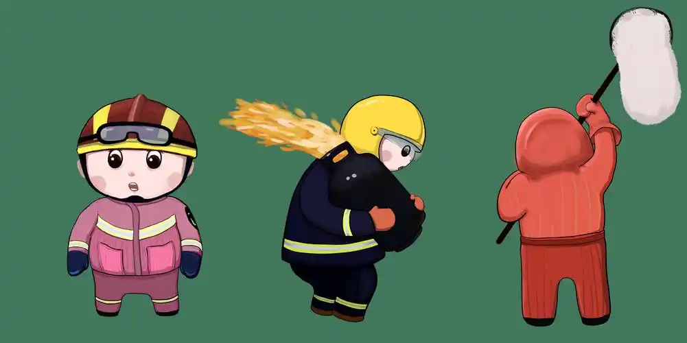 消防人物形象及海报