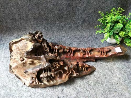 老挝大红酸枝蚂蚁根雕摆件 交趾黄檀随形木雕蚂蚁群 红木雕刻动物