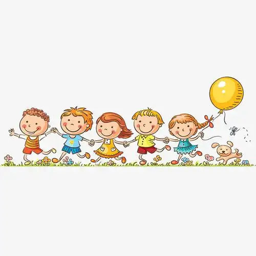 卡通手绘手拉手的儿童免抠素材免费下载_觅元素51yuansu.com