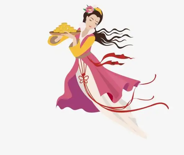 彩色传统仙女飞舞