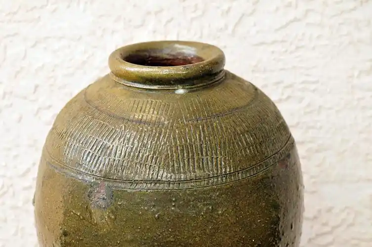 北宋磁州窑酱釉大罐 (对)