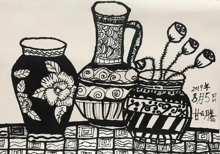 暑假二期速写考级班巜静物临摹》《人物局部练习》