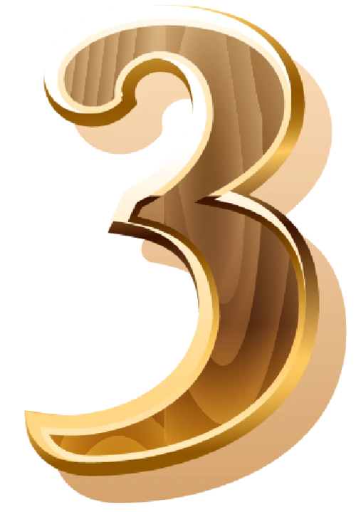 透明木纹立体数字3图片