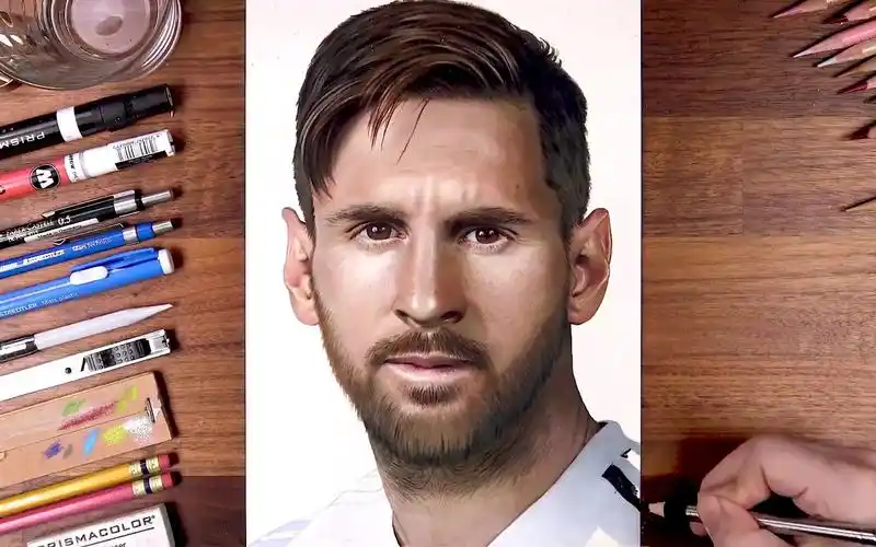 【彩铅绘画】绘图莱昂内尔·梅西绘图狂