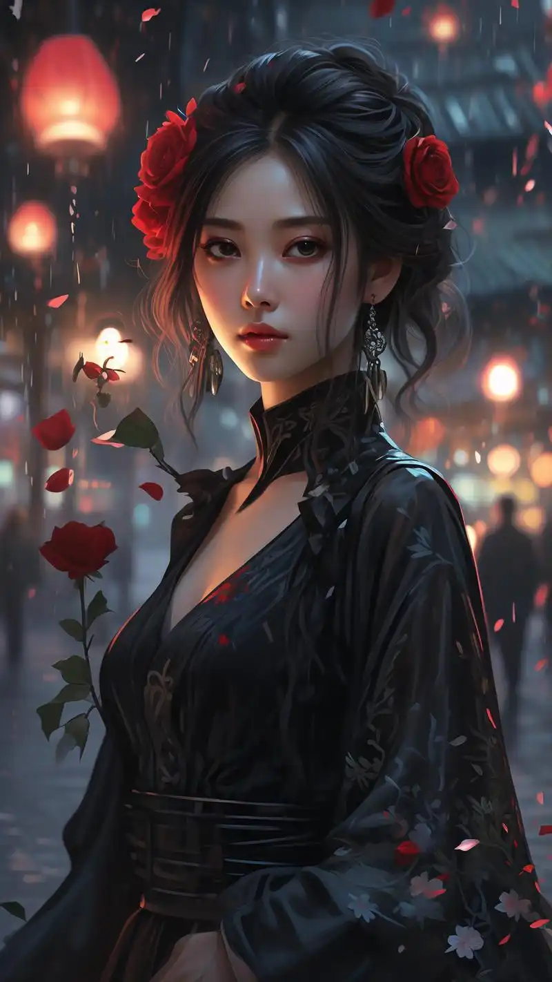 霸气女生黑色系壁纸🖤高冷范十足 黑色背景的壁纸真的又a又飒😎!