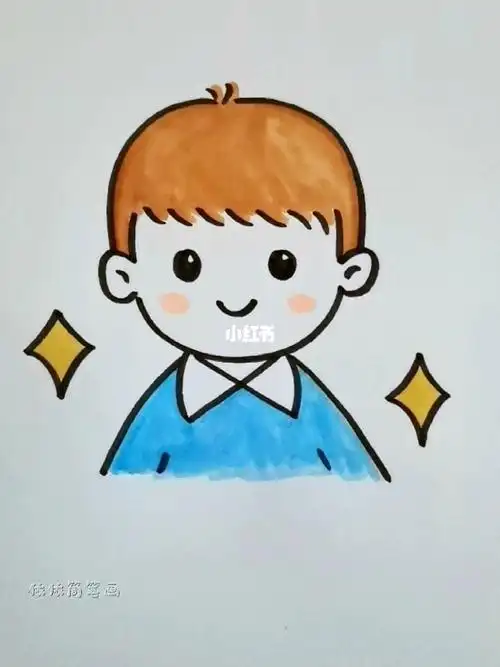 小男孩简笔画