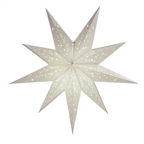 创意家居九角星纸灯罩 圣诞led纸灯笼 圣诞节五角星九角星挂件