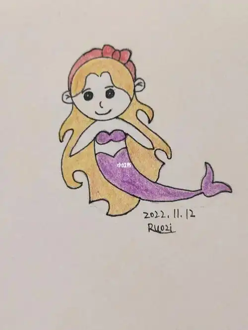 美人鱼简笔画12