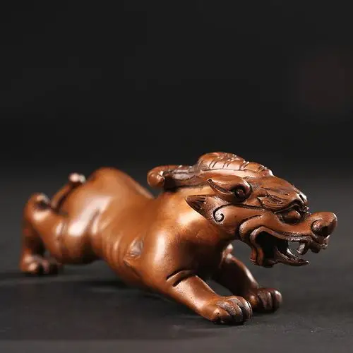 紫铜招财貔貅对兽紫铜招财镇宅辟邪神兽纯铜家居办公室摆件