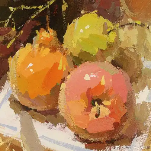 广东美术生#水粉画中各种颜色苹果的画法1.