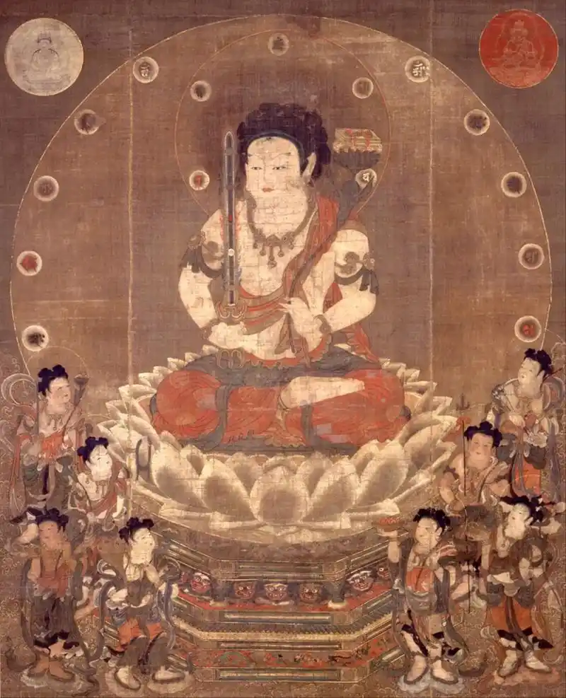 文殊菩萨八大童子图