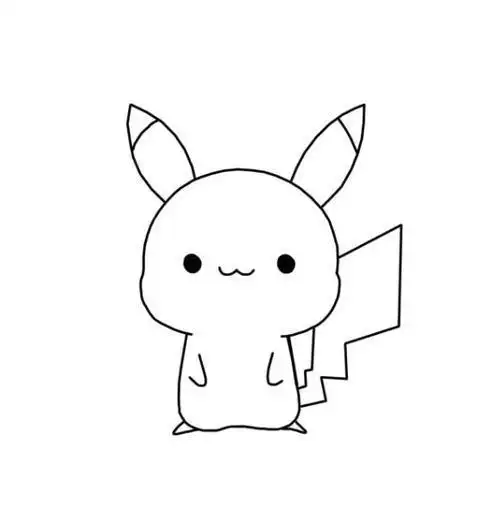 皮卡丘简笔画简单