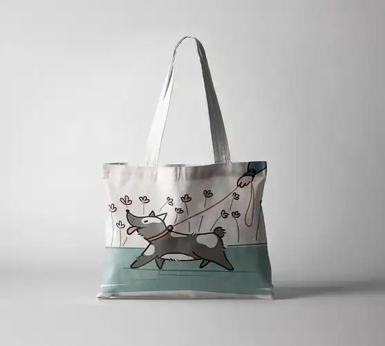 帆布袋简笔画手绘插画|三喵设计studio