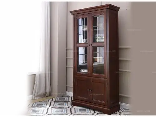 简美风格 沉稳大气 承重力强两门书柜