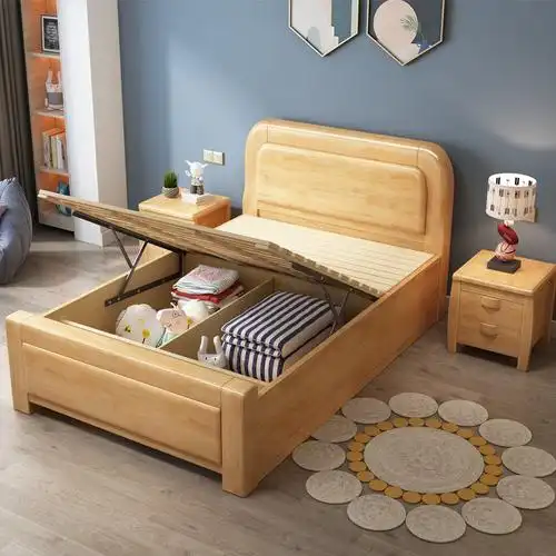 慕榛单人床1米小户型135m宽白色一米二简约家用北欧实实木床3d乳胶