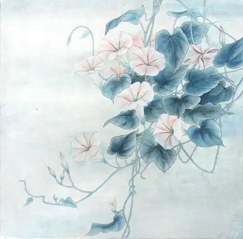 【教程】杨晓君《牵牛花》绘制步骤一一转自工笔画论坛