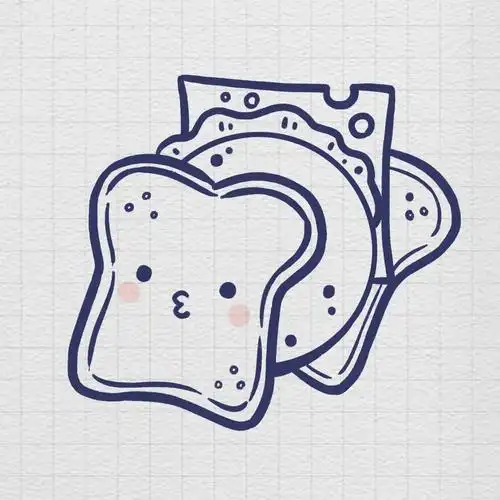 简笔画一份三明治