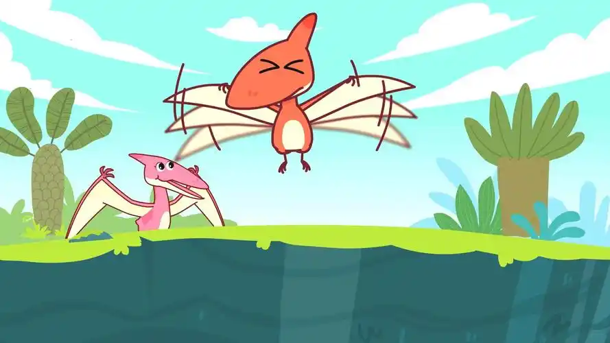 宝宝巴士恐龙世界2,小翼龙学飞翔,让小朋友学会勇敢面对困难