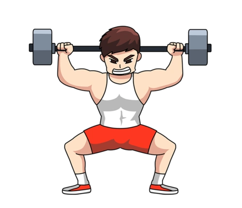 健身撸铁矢量图