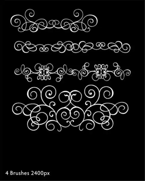 纤细的装饰花纹ps笔刷