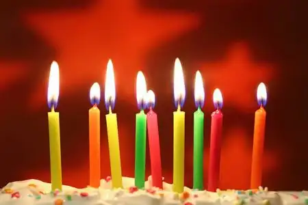 点燃生日蜡烛图片