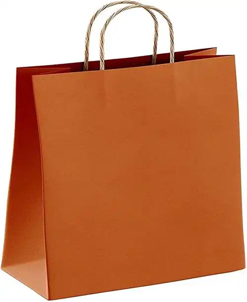 amiff 纸质购物袋 16x6x12 牛皮纸袋 16 x 6 x 12 25 个装橙色零售包.