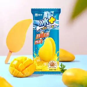 蒙牛冰 芒果雪泥冰淇淋75g*5支芒果味冰加冰棍冷饮雪糕甜品