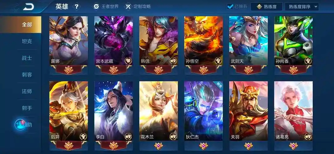 荣耀王者53星★国服后羿★贵八148皮新年冰雪猴子露娜皮肤