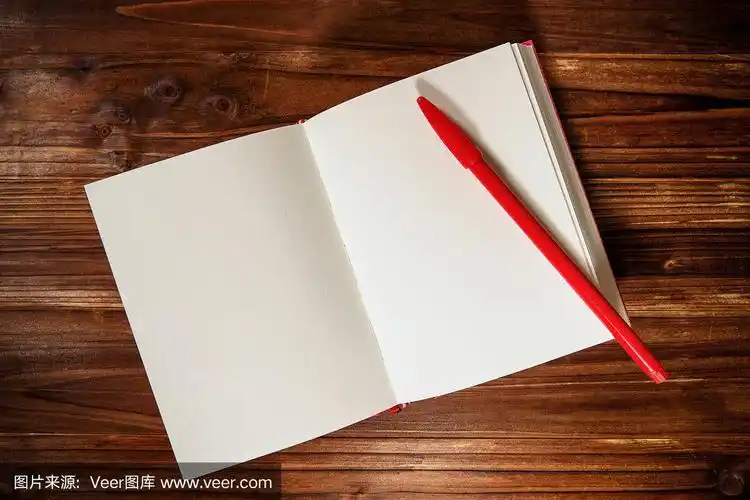 空白翻开空白书的木材背景