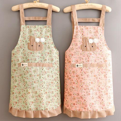 2022新款可爱时尚帆布围裙厨房做饭家用餐饮围裙