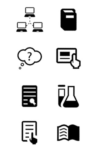 学习中常用简单黑白图标素材