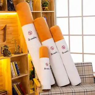 香烟抱枕戒烟玩偶长形枕头男朋友睡觉布娃娃毛绒玩具可拆洗靠枕烟