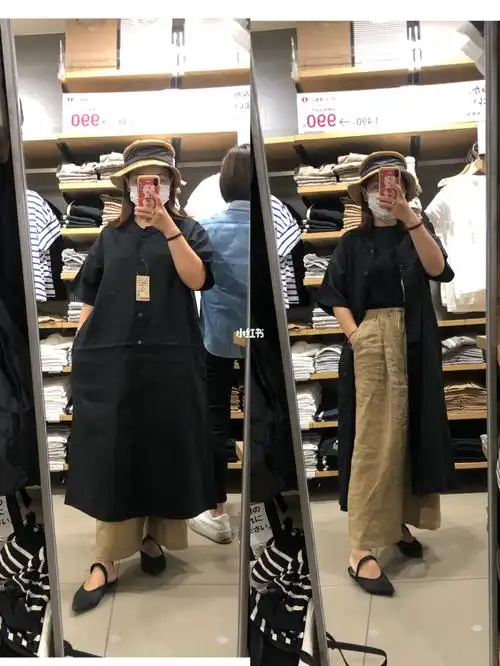 muji无印良品这款亚麻连衣裙我穿最好看