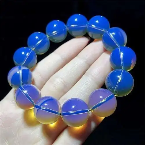 蓝珀手串墨西哥天然多米尼加5a天空蓝琥珀佛珠老矿男女款手链批发