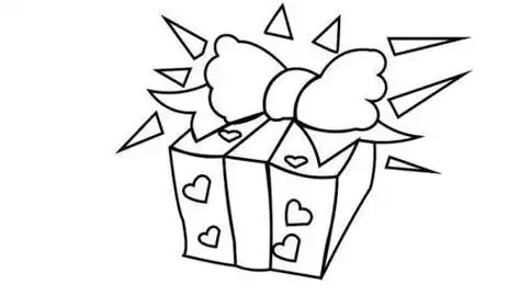 可爱彩色礼物简笔画怎么画带颜色礼物盒子简笔画教程画法