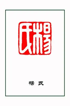 杨姓图腾标志双龙印章边框