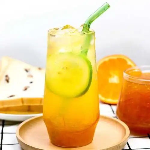 盾皇蜂蜜柚子茶冲饮水果茶浓缩果粒果汁奶茶店专用原料蜂蜜果味茶