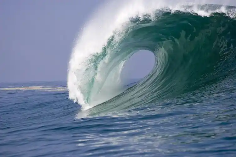 海上卷起的巨浪图片