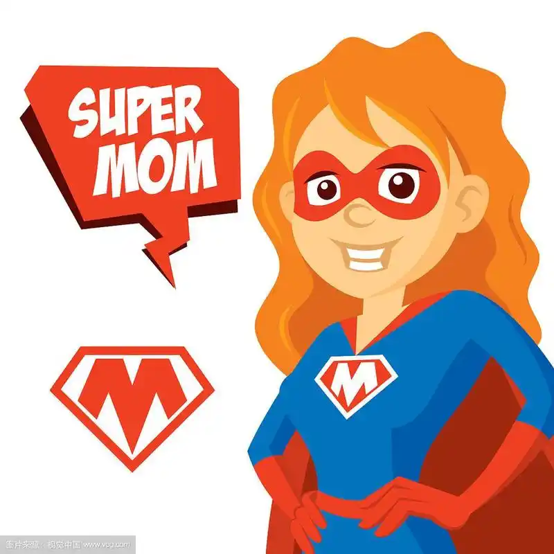 超级英雄卡通人物超级妈妈