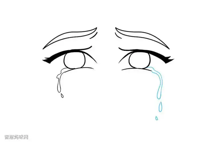 哭泣的眼睛怎么画