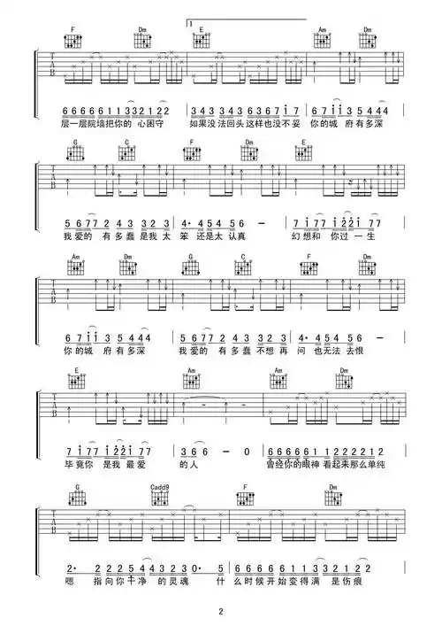 包括 《城府》 歌词,包括 《城府》 钢琴谱,包括 《城府》 简谱等内容