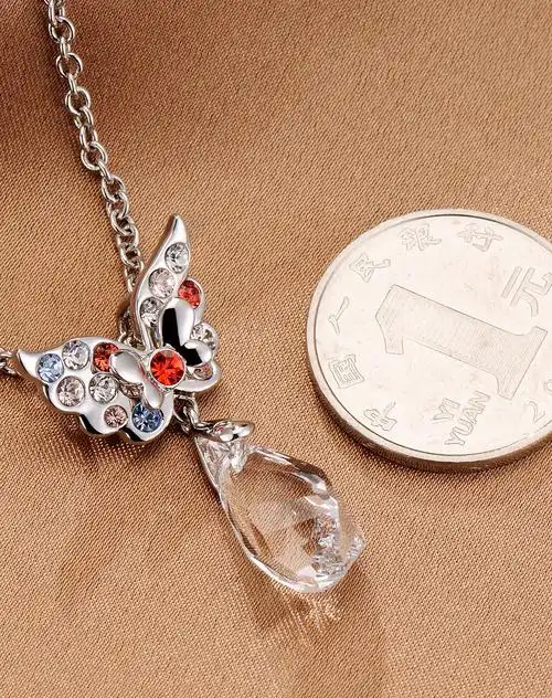 白色天使魔法水晶项链