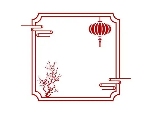 古风边框复古简约古典png素材