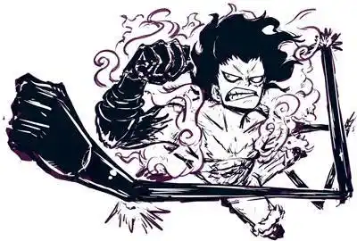 42张海贼王中的黑白路飞纹身手稿